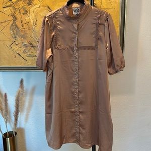 ASOS / Lola May satin button down prairie dress